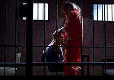 Blonde secretary facefucked in prison - working girl freeze fucked by stranger