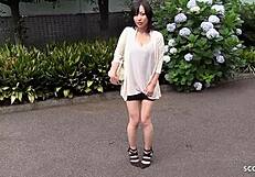 petite japanese virgin teen 18+ talk to first time suck by stranger old guy in japan filmed with pov and get cum in mouth