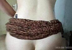 lift up my leopard dress and shove thick cock in my ass