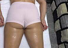 married wife gets intense orgasms from oiled massage therapist pov