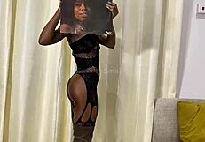 Dancing to Donna Summer masturbating for step daddy