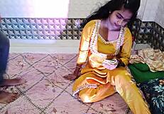 Indian Wife Rides Cock In Yellow Dress!