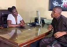 Job interview turns into hot casting session