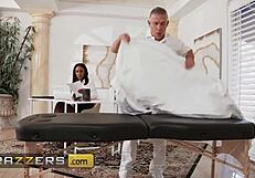 Brazzers hot businesswoman august skye orders masseur mick blue to give her the full service