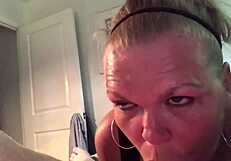 Jenna Jaymes with a blowjob from her partner while engaging in deepthroat