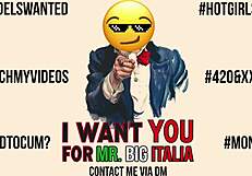 Italian whore satisfied from cock gets paid for it