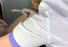 Actual physical sexual intercourse with a hairless blonde client subsequent to thorough penetration with the apparatus