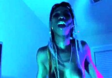 Wild and sexy: Ebony babe gets her ass ripped and is creampied
