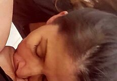Newcomer Natalia sanders performs the best blowjob of her life