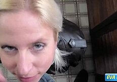 A blonde amateur POV blowjob and fuck video