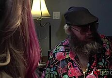 Evelyn with big natural boobs performs inks and toys before masturbation