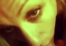 A naked and attractive blondie adult film entertainer provides an amazing blowjob to a giant