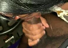 Car sucking by a girl with a wonderful blowjob climax