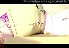 Hinata duerme durante anal duro con polla monstruosa en anime 3D