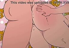 Payudara gede dan kontol kecil bentrok di parodi anime Sana Sunamiya. Gaya hentai jangan main-main!