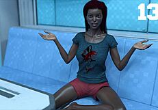 Čoveče, ova bujna ebony u Stranded in Space 134 je ljuta na mene