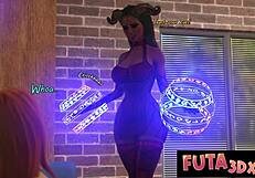 واو! فوتا أحمر الشعر زبها الضخم يتمص من معلمة سكوبس!