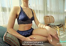 La femme maigre trompe son mari avec le propriétaire