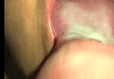 Sabrinafoxy hisap dan telan air mani