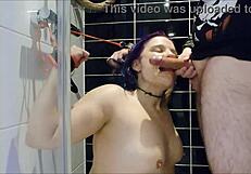 Ich bin als Sandra gefesselt für Deepthroat-Session