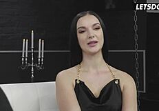 Big Tits Brunette Lady Gang Drilled Deep in Tight Butthole Then Jizzed in Slutty Mouth - Her Limit