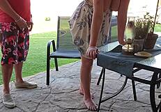 Стоячий секс с мачехой