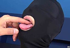 Große natürliche wippende Titten Japanerin bekommt intensiven unzensierten Bondage maskierten Creampie-Fick von altem Kerl in Japan