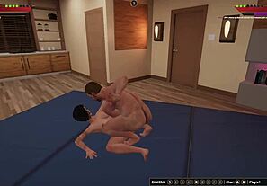 Ethan and Shirley take a very intensive 3D wrestling and sexual combat